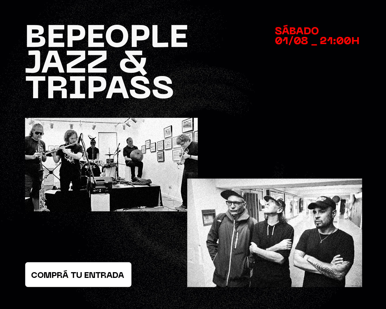 [Música en Contraviento] Bepeople Jazz y Tripass, el sábado 1 de agosto a las 21 en Contraviento. Entradas a la venta. 