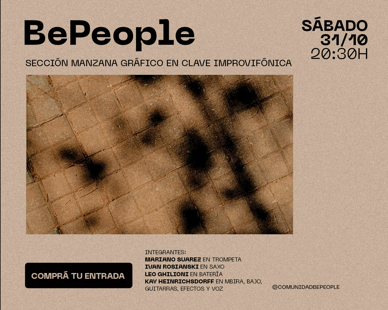 [Música en Contraviento] Bepeople presenta Sección manzana gráfico, el sábado 31 de octubre a las 20:30 en Contraviento. Entradas a la venta. 