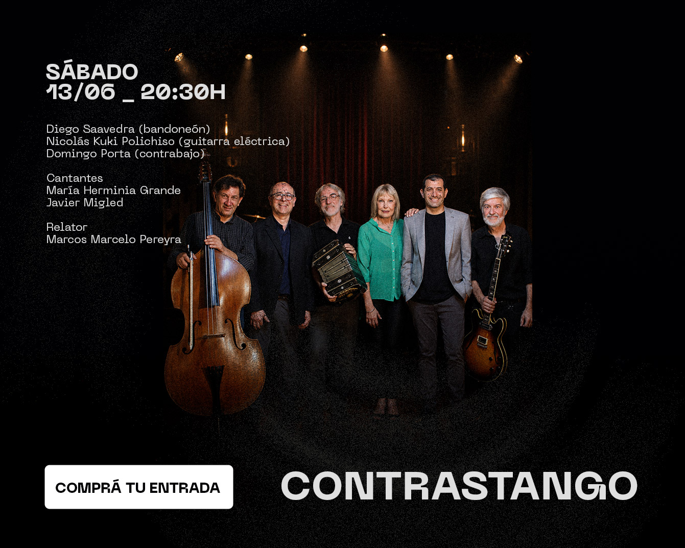 [Música en Contraviento] Contrastango, el sábado 13 de junio a las 20:30 en Contraviento. Entradas a la venta.