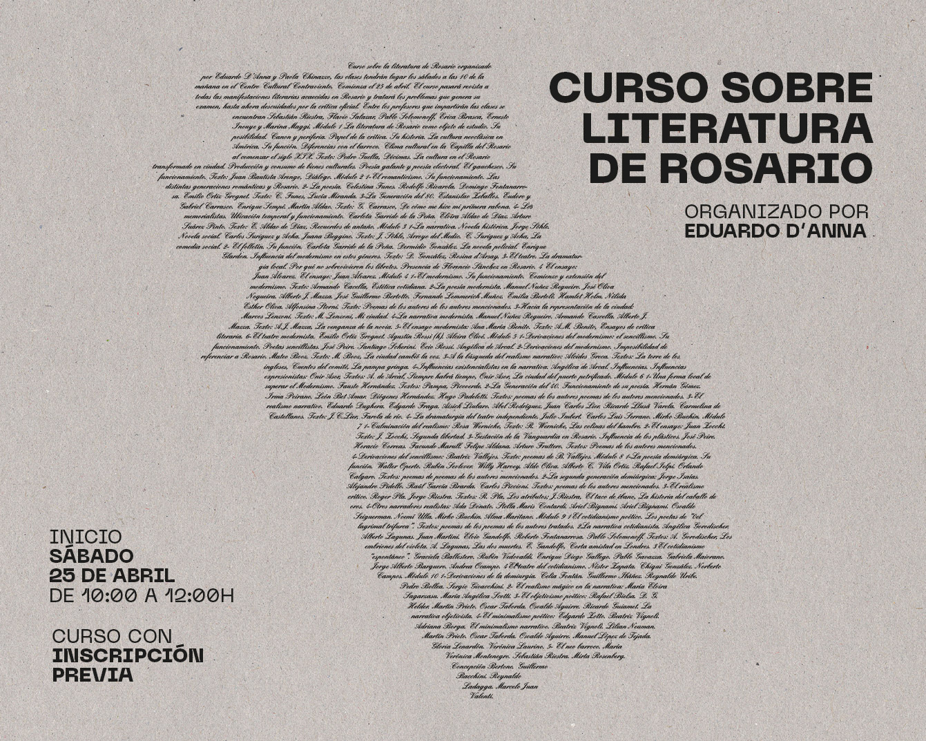 [Curso de literatura] Literatura de Rosario con Eduardo D’Anna y Paola Chinazzo.