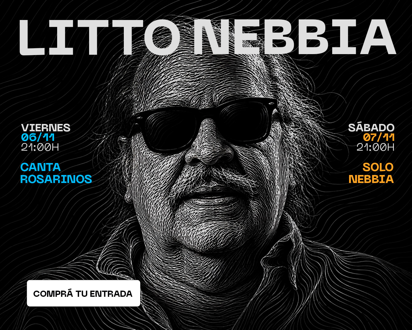 [Música en Contraviento] Litto Nebbia por partida doble en Contraviento, 6 y 7 de noviembre en Contraviento. Entradas a la venta. 