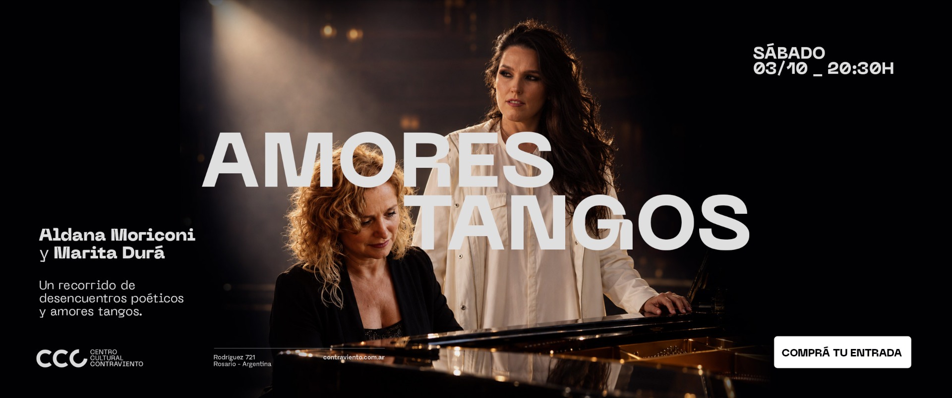 [Música en Contraviento] Amores tangos, el sábado 3 de octubre a las 20,30 en Contraviento. Entradas a la venta. 