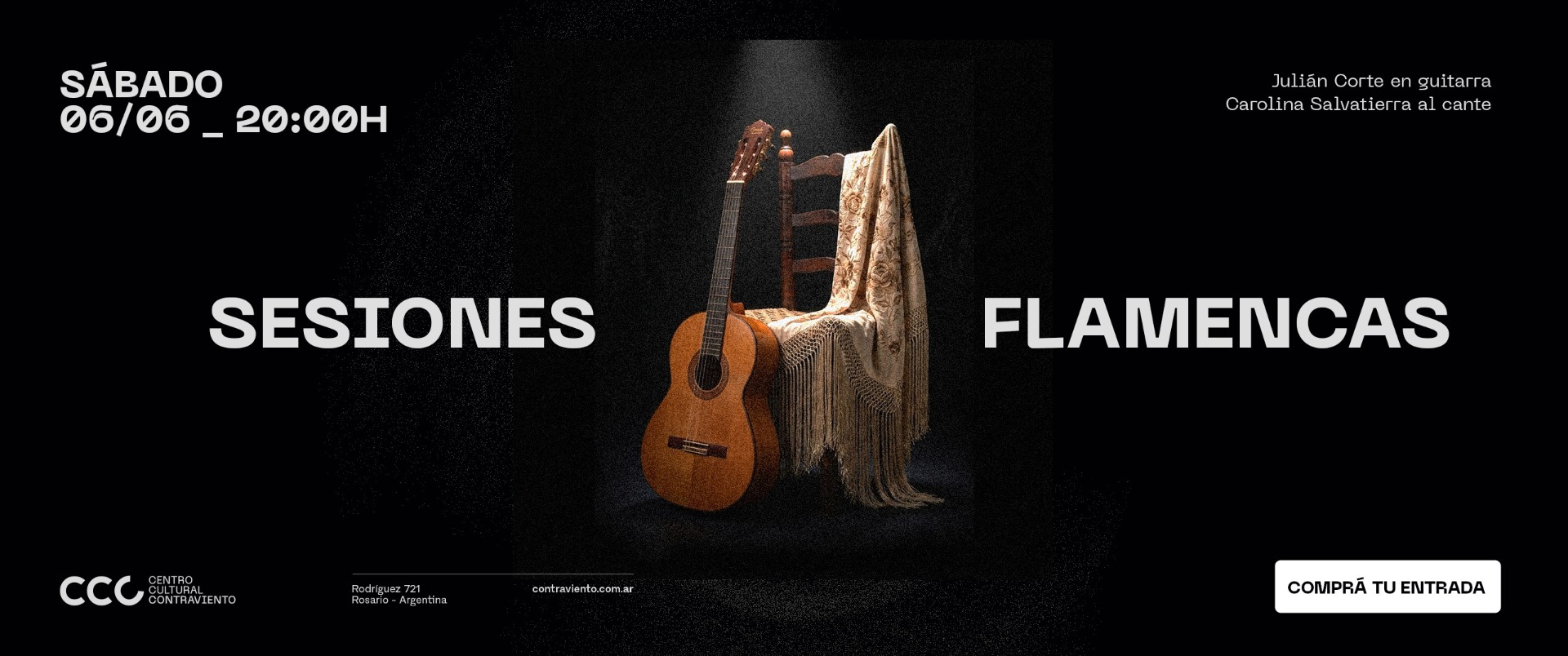 [Música en Contraviento] Sesiones flamencas, el sábado 6 de junio a las 20 en Contraviento. Entradas a la venta.