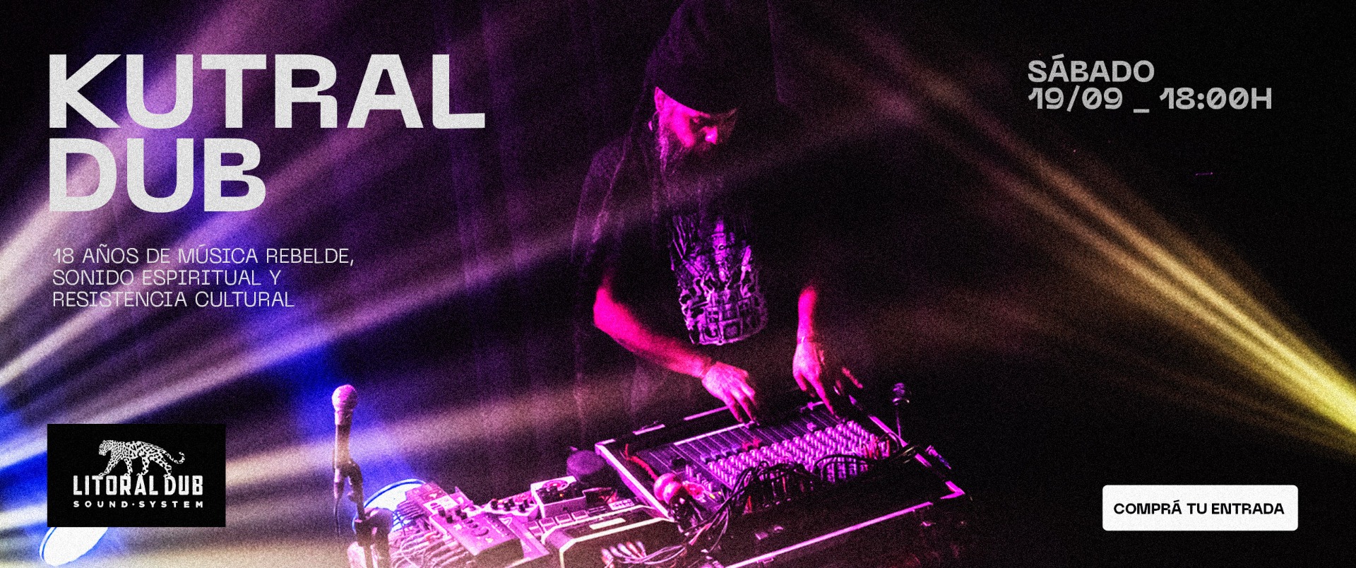 [Música en Contraviento] Kutral Dub, el sábado 19 de septiembre desde las 18 en Contraviento. Entrada + consumición a la venta. 
