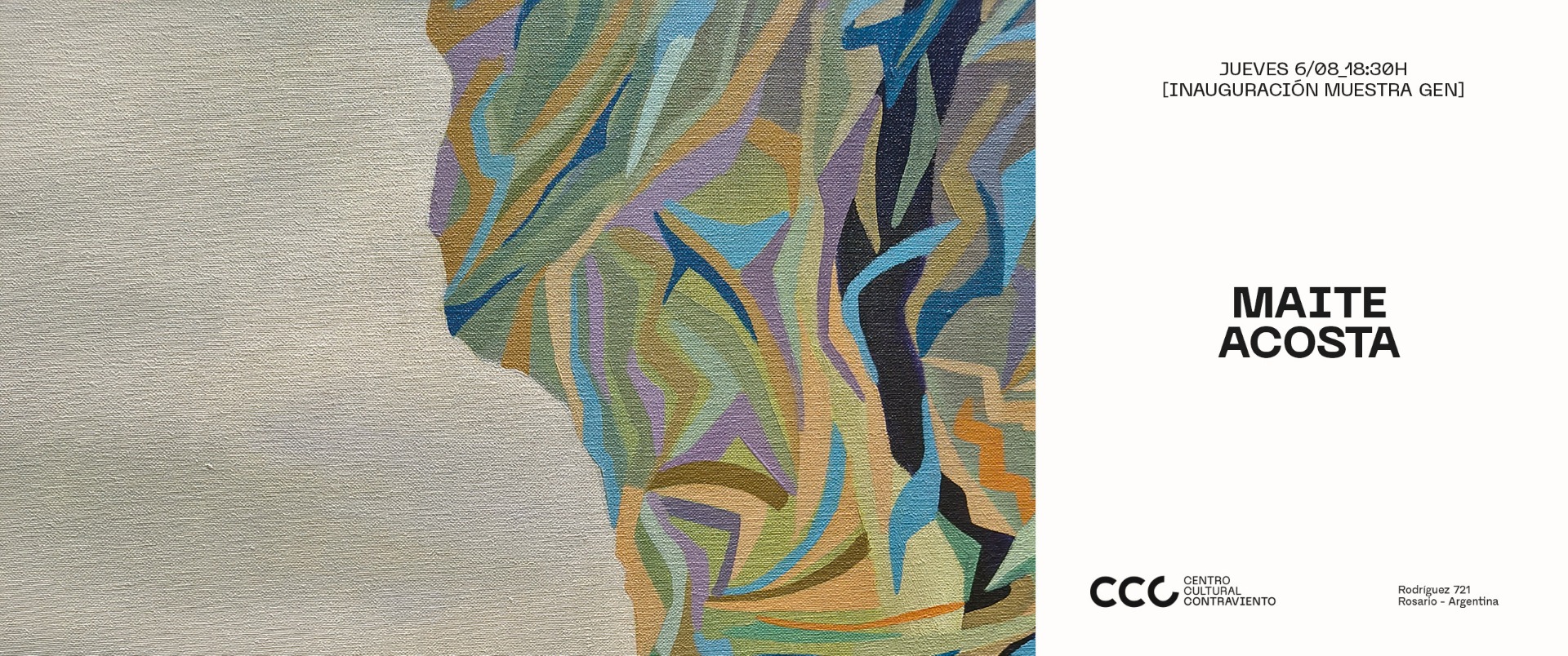 [Inauguración de muestra] Gen de Maite Acosta, el jueves 6 de agosto a las 18:30 en Contraviento. Entrada libre y gratuita.