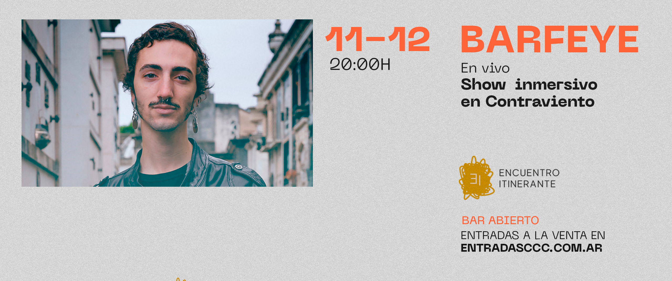 [Música en Contraviento] Barfeye, el 11 de diciembre a las 20. Entradas a la venta. 