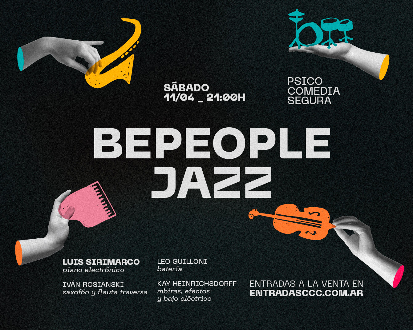 [Música en Contraviento] Bepeople, Psico Comedia Segura, el sábado 14 de abril a las 21. Entradas limitadas.