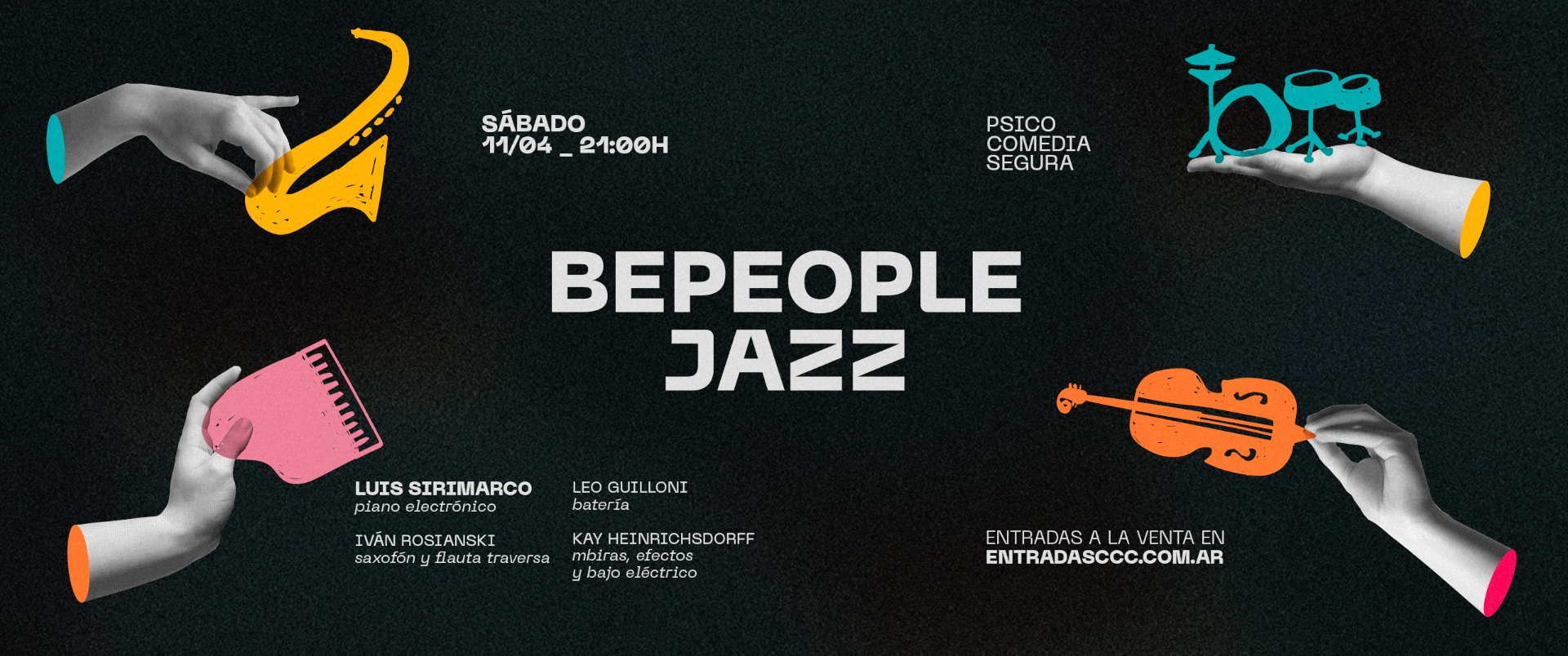 [Música en Contraviento] Bepeople, Psico Comedia Segura, el sábado 14 de abril a las 21. Entradas limitadas.